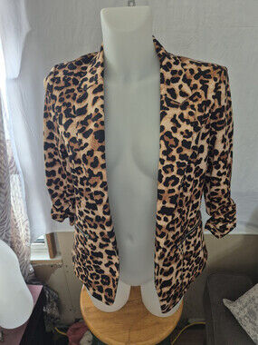 Womens  Animal Print Blazer